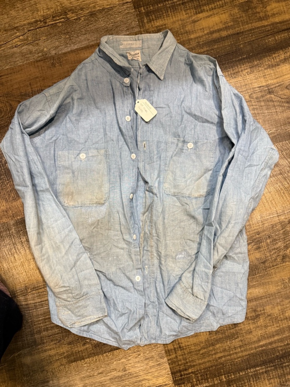 Vintage beltex for Re/Done Light Blue Casual Button-Down Shirt